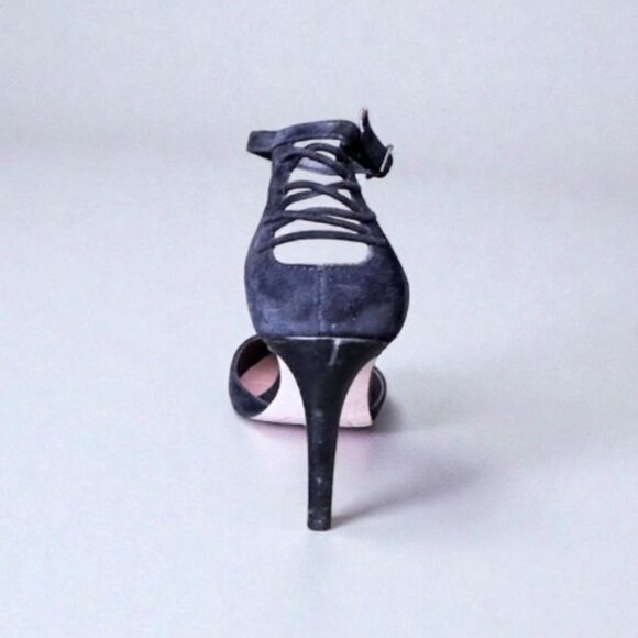 Tahari Black Suede Heels - Size 8.5 - Picture 5 of 7